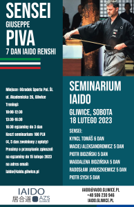 Sensei Giuseppe PIVA KENDO Renshi 7 dan, IAIDO Renshi 7 dan @ Ośrodek Sportu Politechniki Śląskiej,